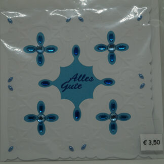 Alles Gute in weiß-blau