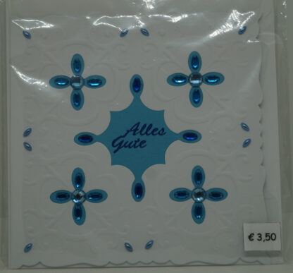 Alles Gute in weiß-blau